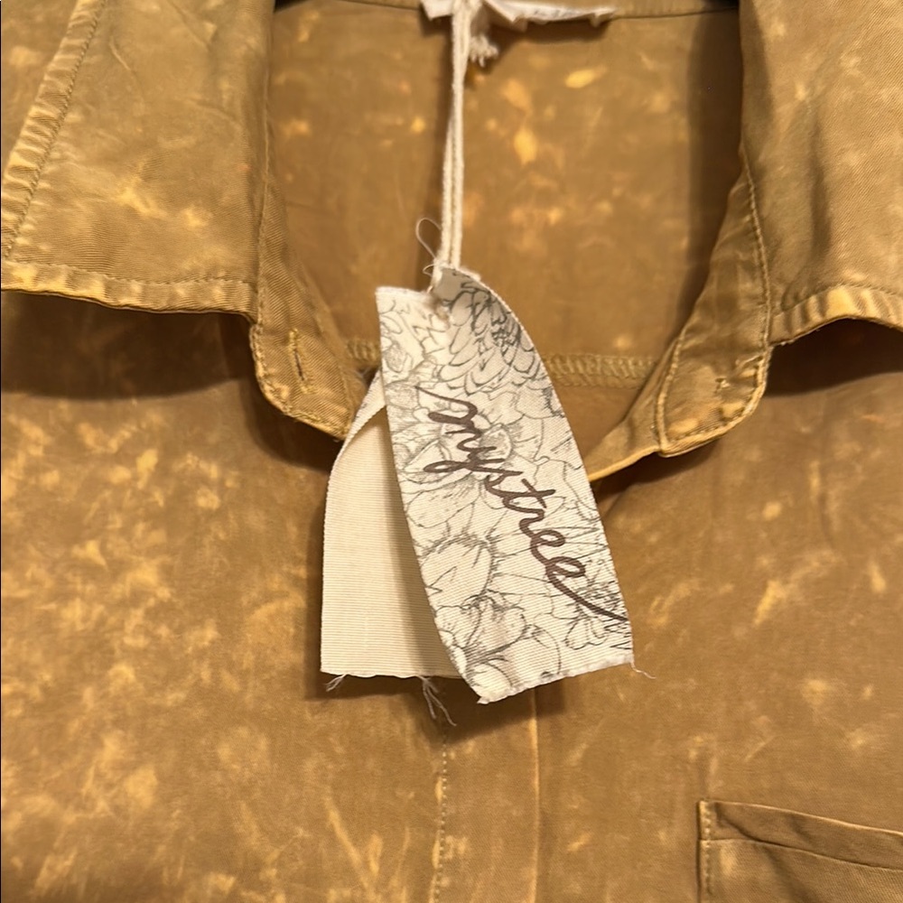 Mystree Acid Washed Gold Shirt Dress - Picture 4 of 6
